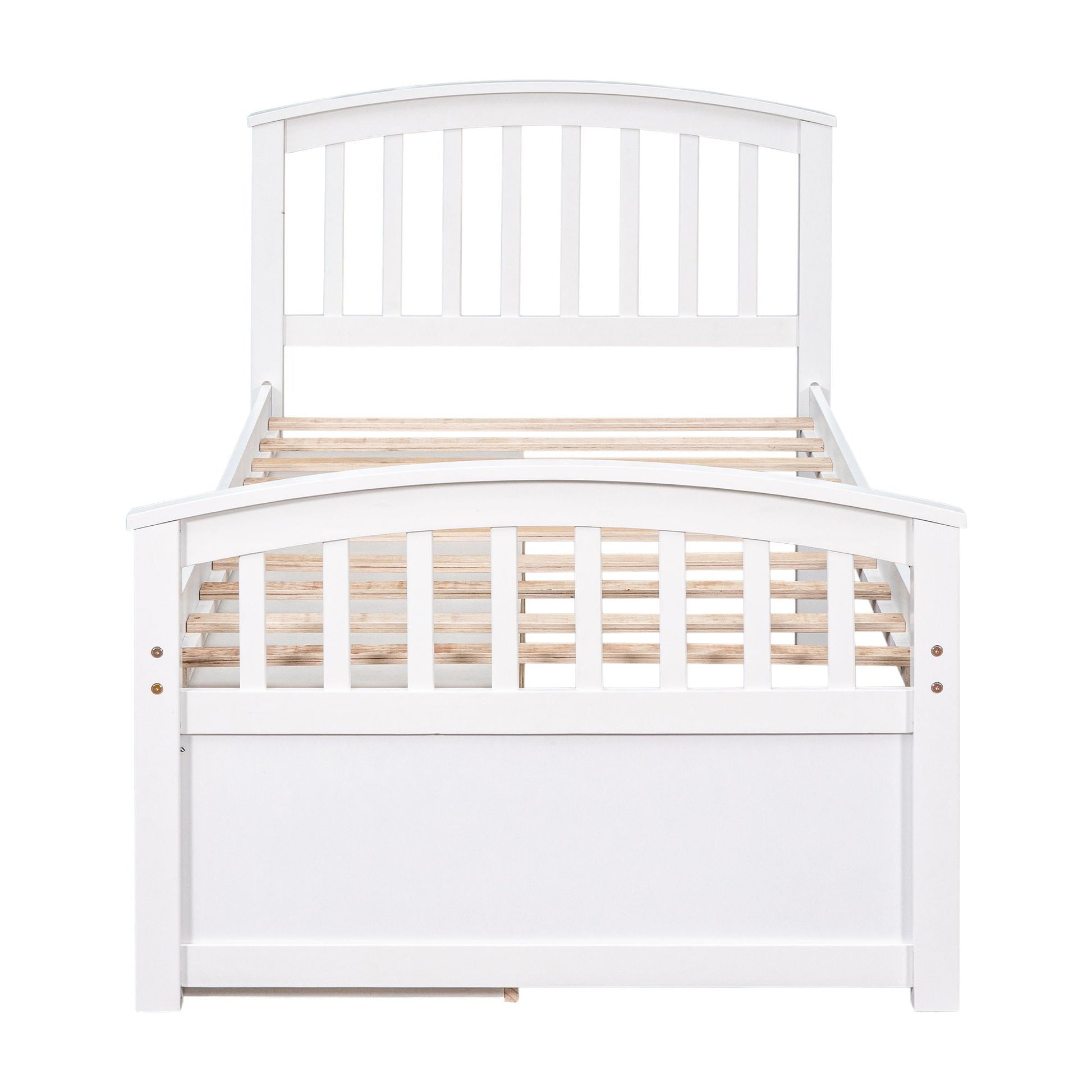 White solid-wood platform storage bed with slatted base and 6 drawers by HouseOfZazla on Tampa Home & Garden Store