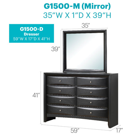 Marilla Dresser with molded resin fronts in black finish by HouseOfZazla on Tampa Home & Garden Store