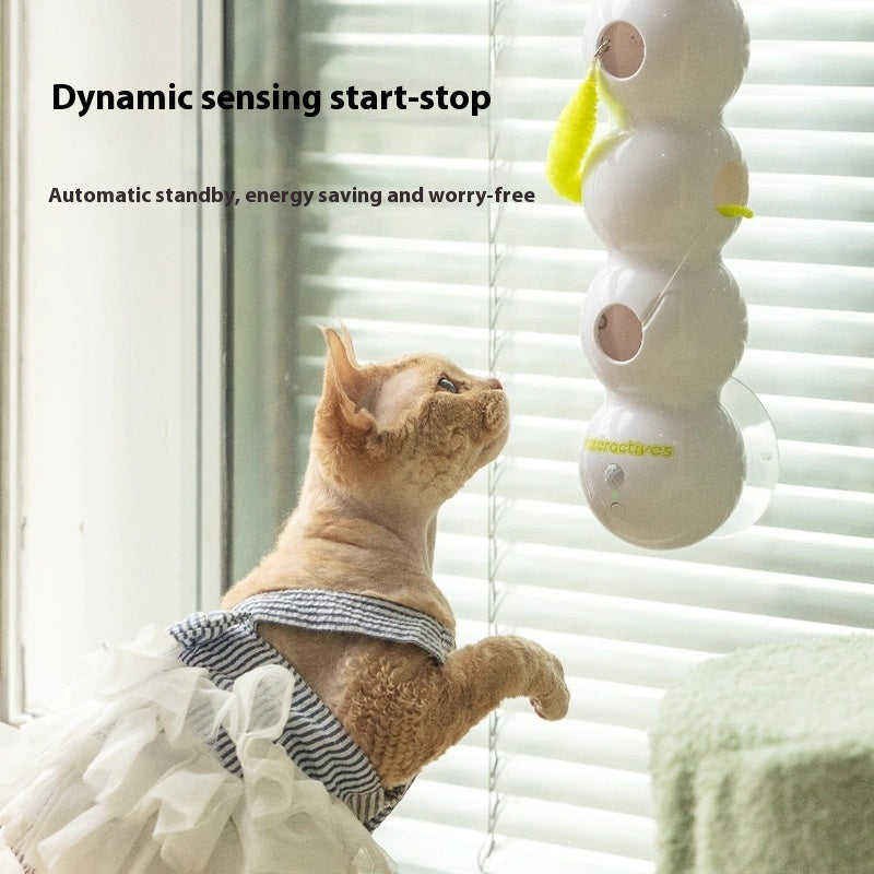 Smart Interactive Cat Toy with Moving Tail beige plastic, motion-activated and rechargeable by Sell My Stuff on Tampa Home & Garden Store