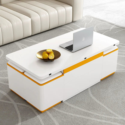 Lift Top Coffee Table with Storage Stools