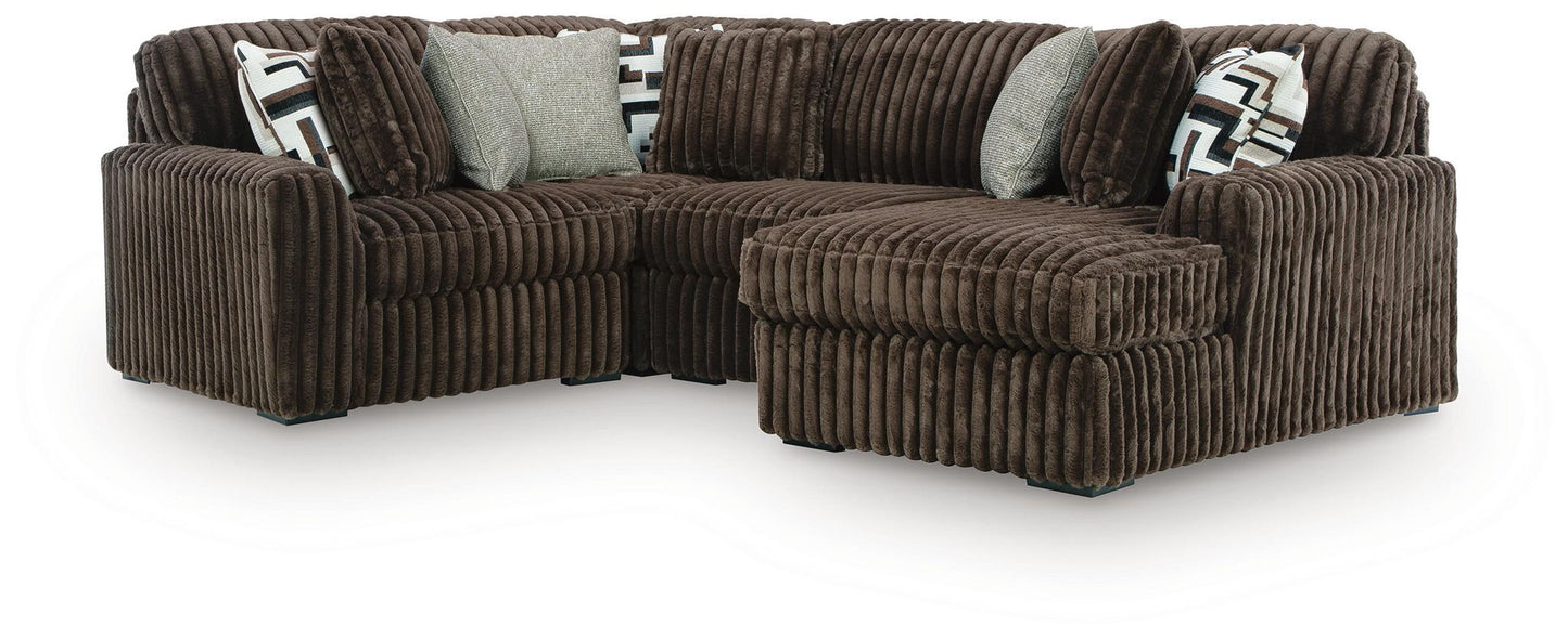Midnight Madness Sectional and Jumbo Corduroy