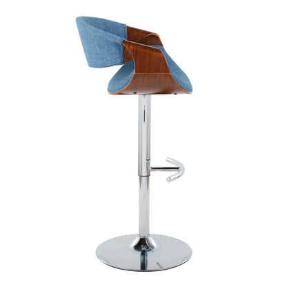 Curvo Mid Century Barstool with Swivel Seat
