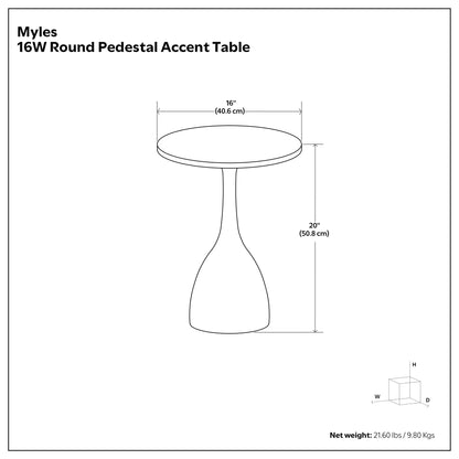 Black Marble Side Table with Hammered Aluminum Base, 16 diameter top, 20 high, HouseOfZazla on Tampa Home & Garden Store
