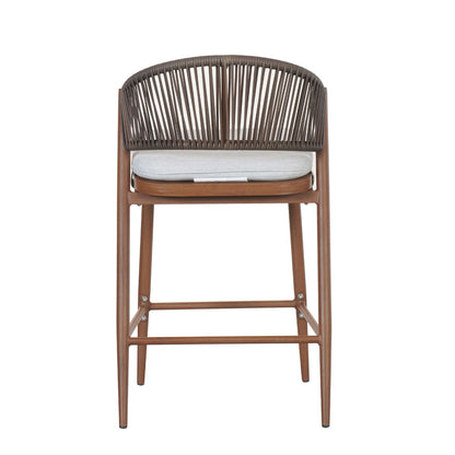 Outdoor Counter Stools with Wicker and Metal
