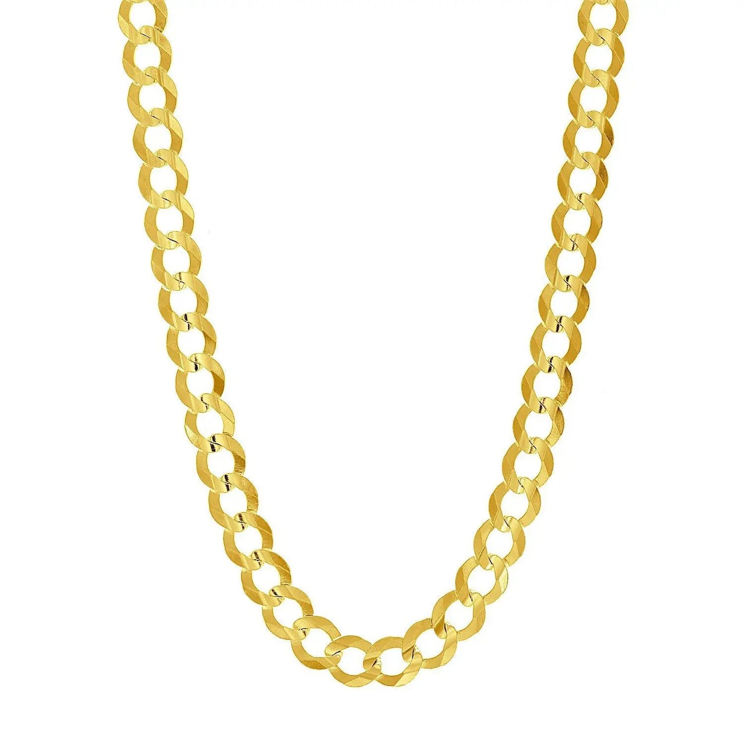 Curb chain necklace 8.2mm 14k yellow gold solid on Tampa Home & Garden Store