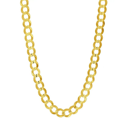 Curb chain necklace 8.2mm 14k yellow gold solid on Tampa Home & Garden Store