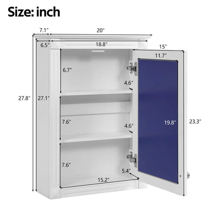 Wall-mounted medicine cabinet with mirror over toilet, white finish by Unique Piece Furniture on Tampa Home & Garden Store