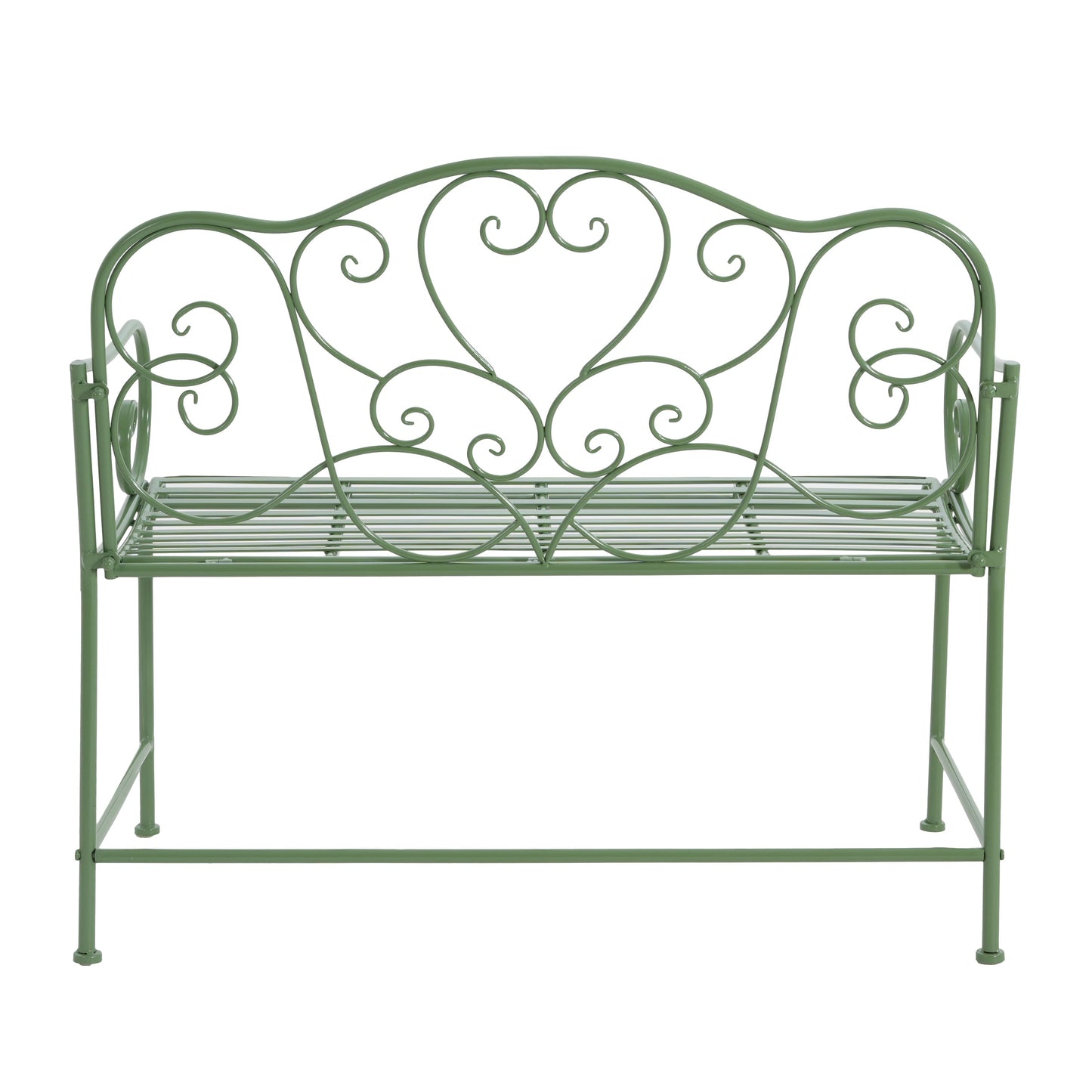 Sunnydaze Green Garden Bench and Solid Iron Frame
