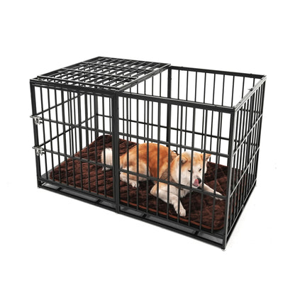 Extra Large Heavy Duty Dog Crate, black metal cage with removable pans by HouseOfZazla on Tampa Home & Garden Store