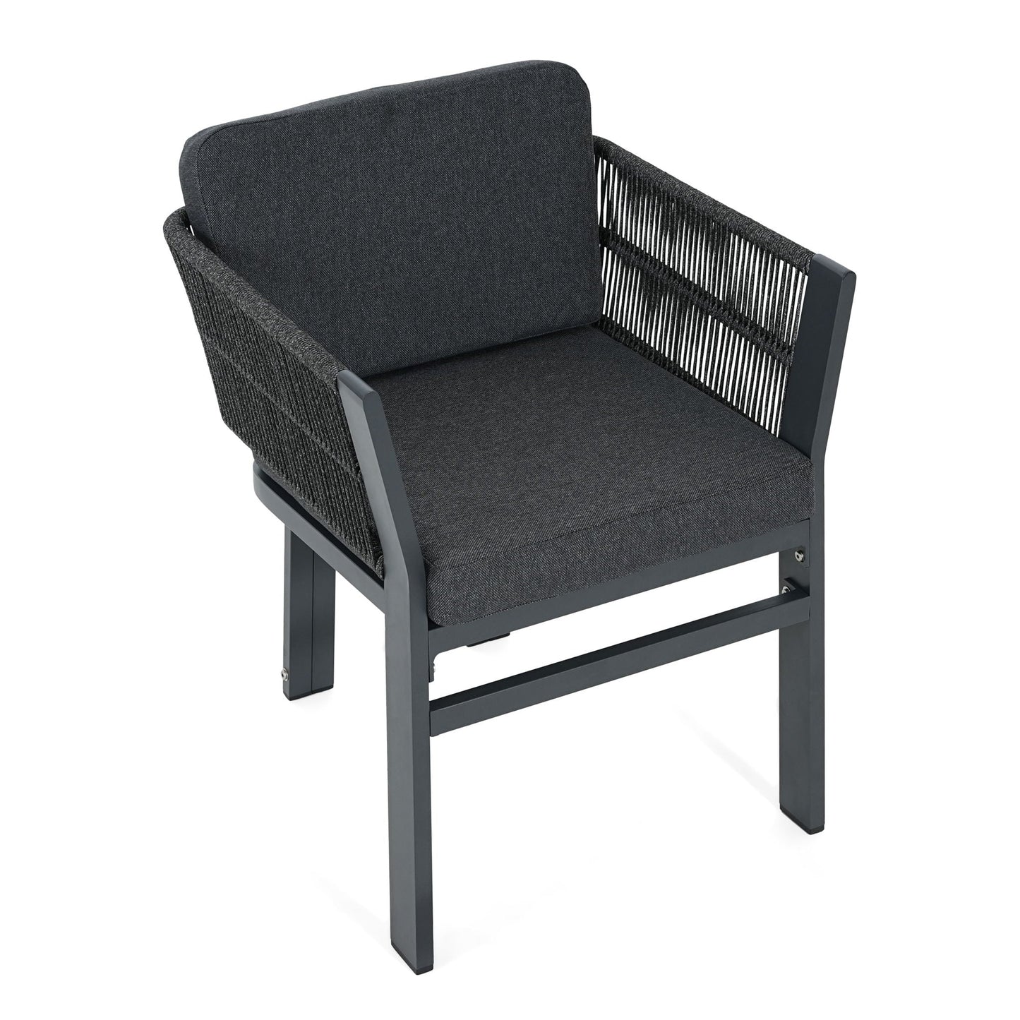 Durable Aluminum Outdoor Dining Chairs Set of Two