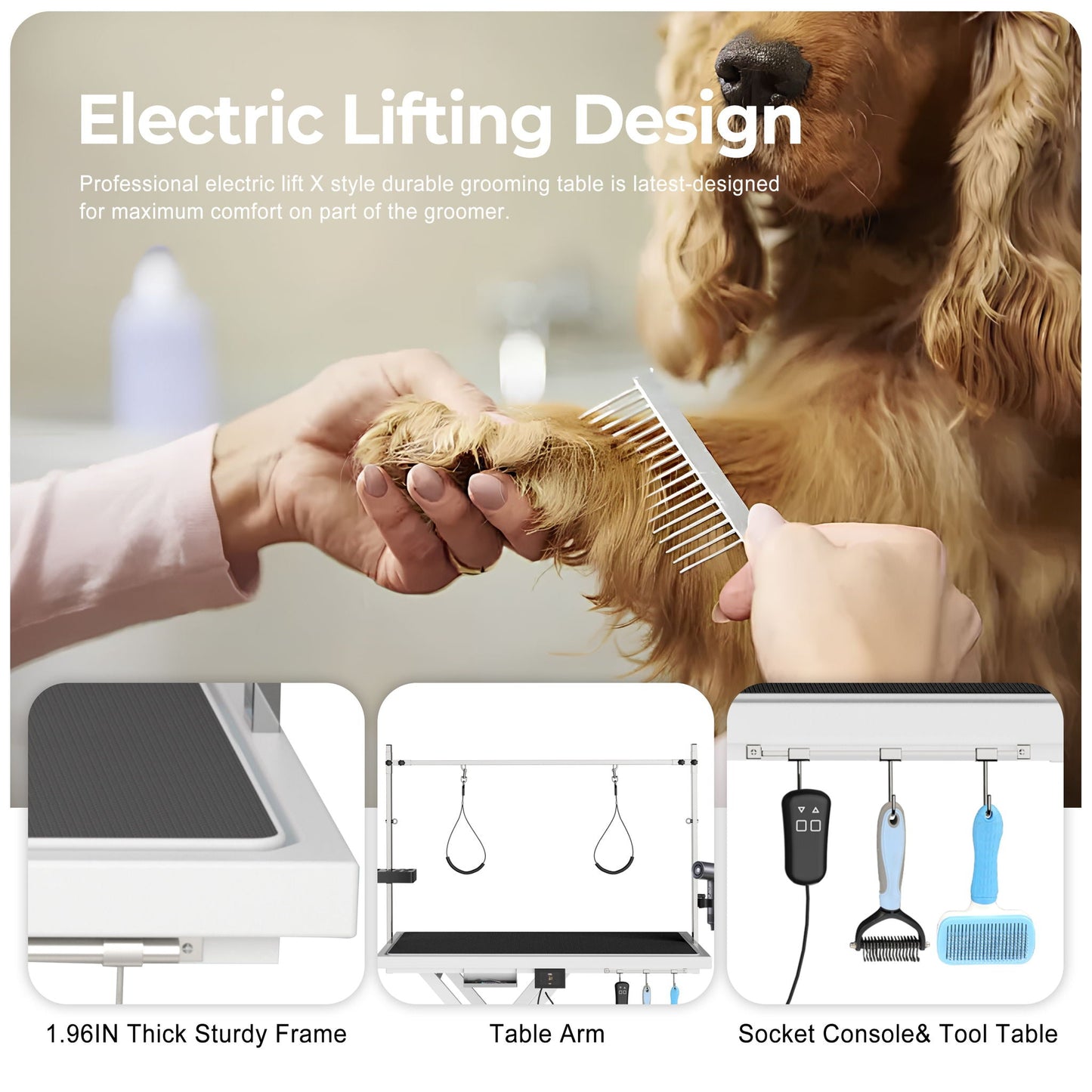Super Deluxe Electric Pet Grooming Table height adjustable by HouseOfZazla on Tampa Home & Garden Store