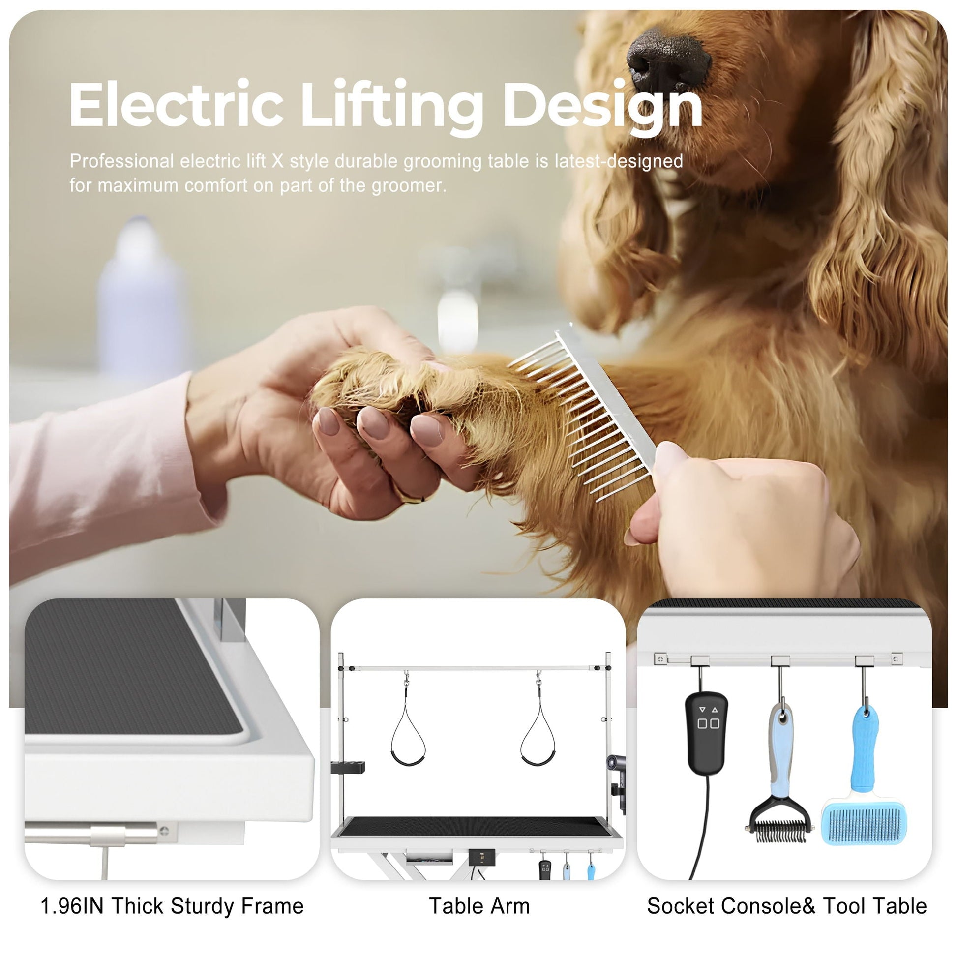 Super Deluxe Electric Pet Grooming Table height adjustable by HouseOfZazla on Tampa Home & Garden Store