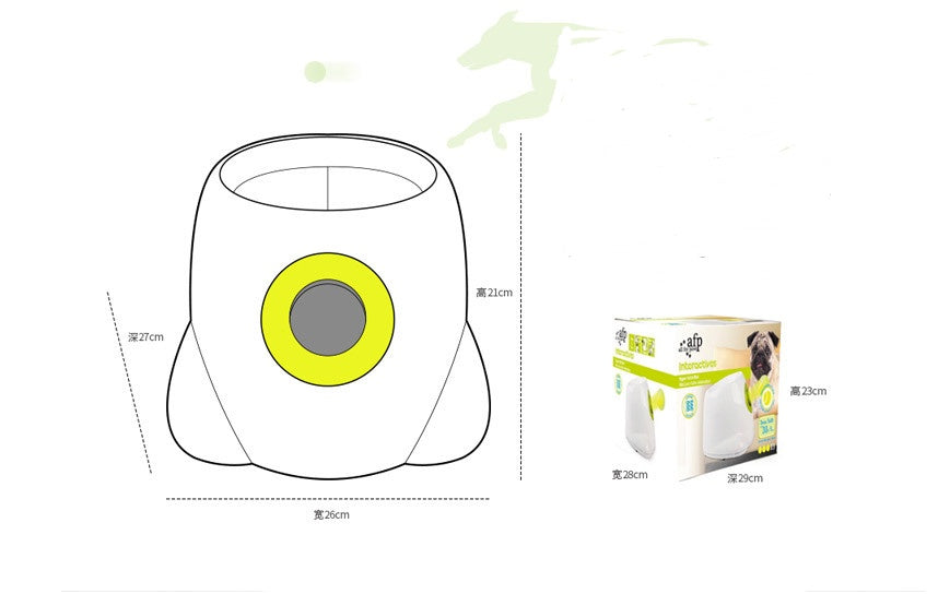 Dog Pet Automatic Interactive Ball Launcher Sell My Stuff white unit with yellow ring on Tampa Home & Garden Store