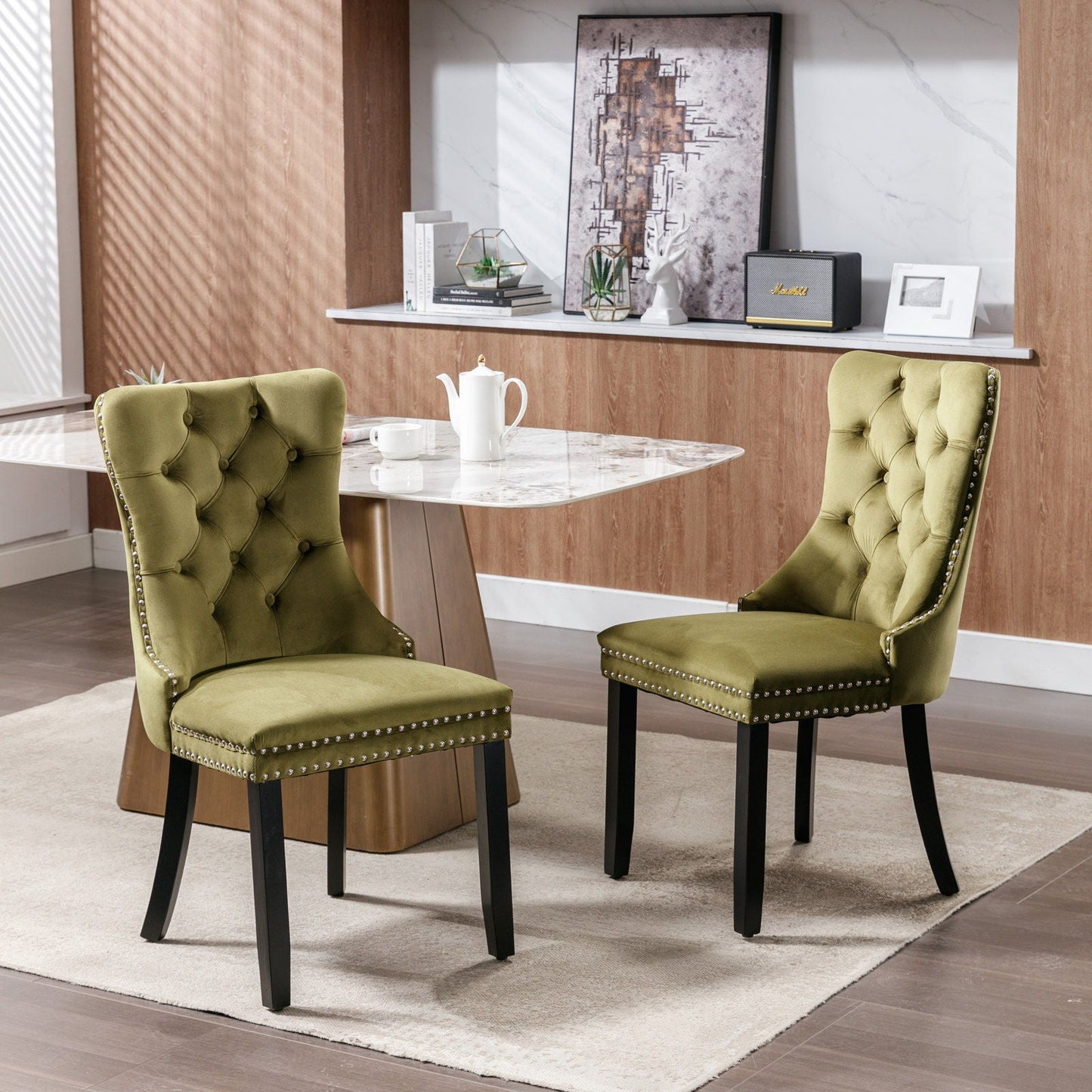 Nikki High End Tufted Dining Chair Set of Two