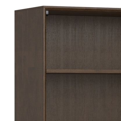 Handcrafted Mid Century Bookcase by HouseOfZazla in dark walnut wood finish on Tampa Home & Garden Store