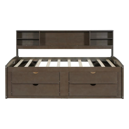 Daybed with Two Bedside Cabinets and Four Drawers