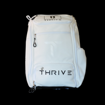 Thrive Elite Hybrid Tour Backpack white pickleball backpack front zip pocket Thrive Pickleball on Tampa Home & Garden Store