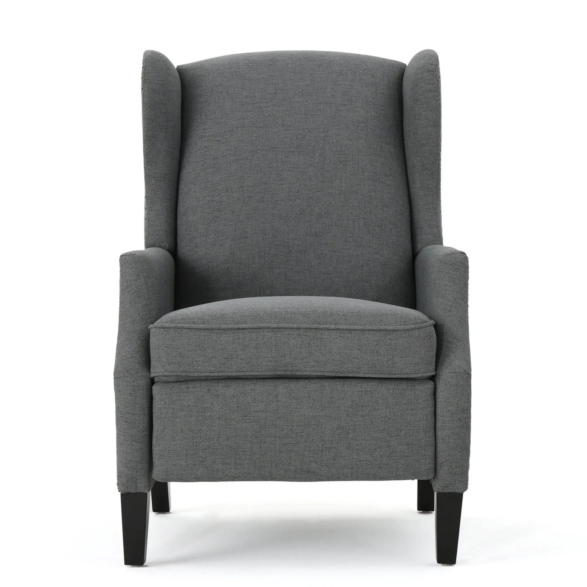 Westeros Wing Back Fabric Upholstered Recliner in gray fabric by Unique Piece Furniture on Tampa Home & Garden Store