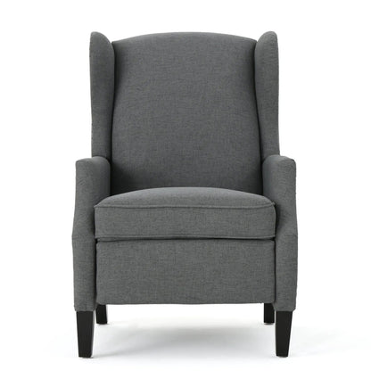 Westeros Wing Back Fabric Upholstered Recliner in gray fabric by Unique Piece Furniture on Tampa Home & Garden Store