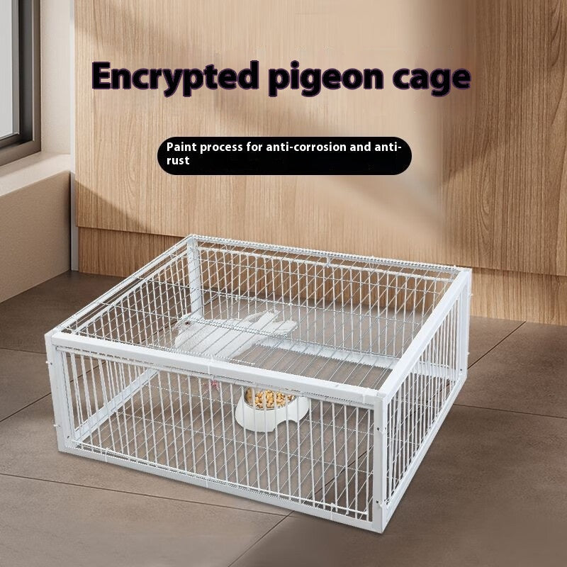Pigeon encrypted return cage, white metal bird cage with wire mesh by Sell My Stuff on Tampa Home & Garden Store