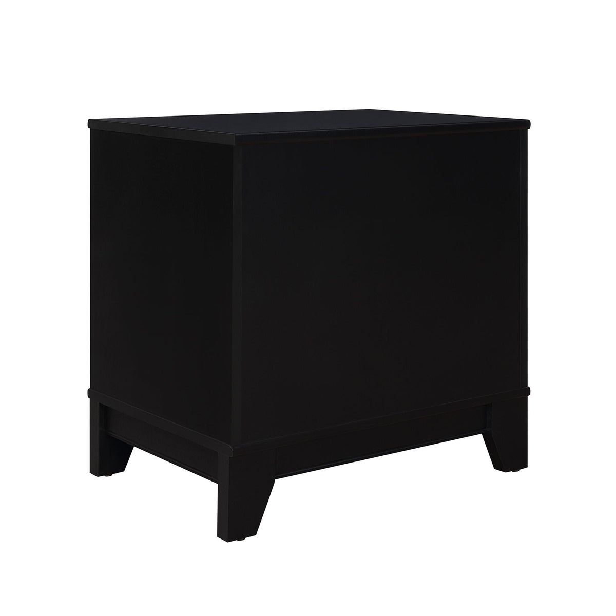 Modern Cane Accent Nightstand 1 Drawer, black finish, HouseOfZazla on Tampa Home & Garden Store