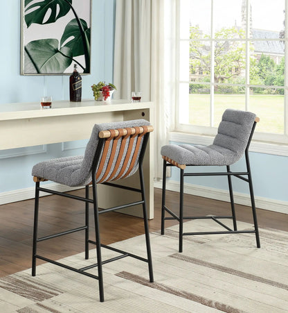 Lahni Boucle Fabric Counter Height Dining Chair