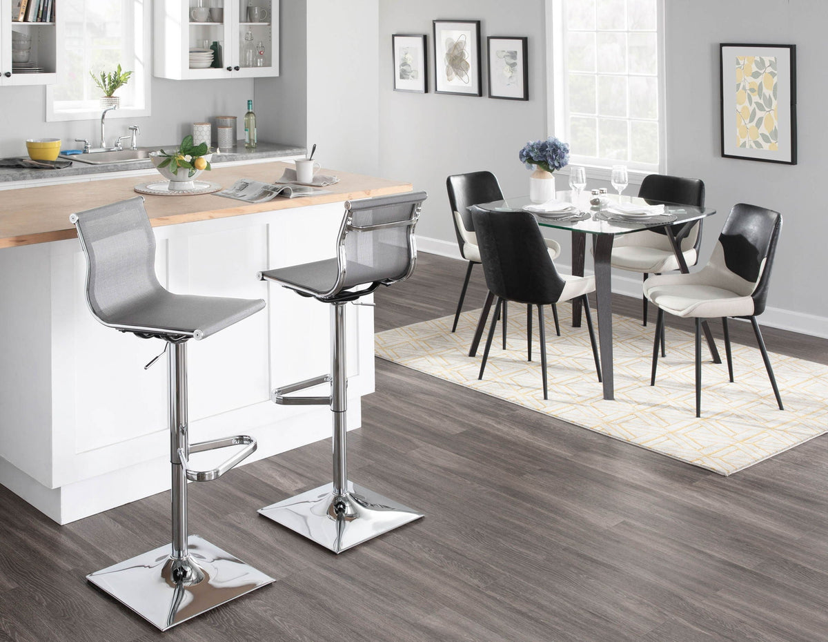 Contemporary Adjustable Barstool with Swivel