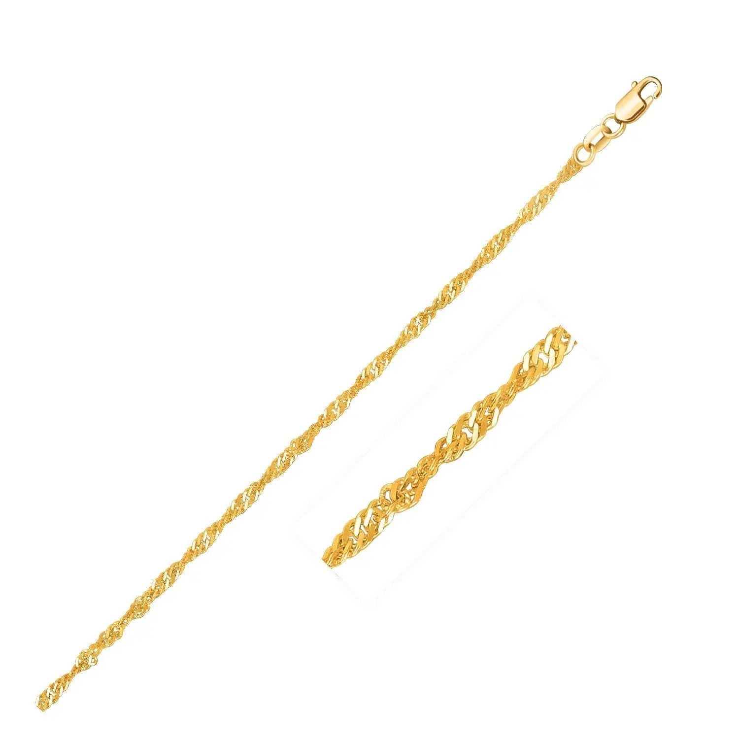 10k yellow gold Singapore chain necklace 1.80 mm by Bids.com on Tampa Home & Garden Store