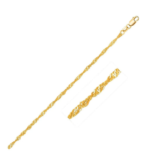 10k yellow gold Singapore chain necklace 1.80 mm by Bids.com on Tampa Home & Garden Store