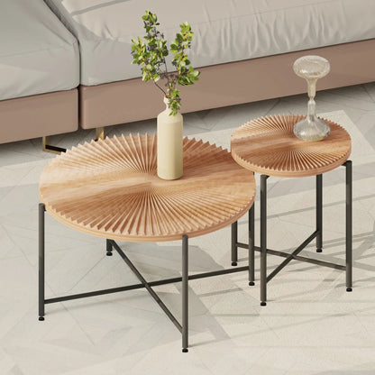 Radial Pattern Coffee and End Table Cover Set