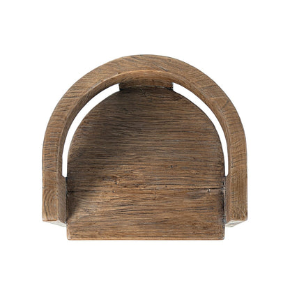 Accent curved dining chair with circular wood frame in brown on Tampa Home & Garden Store