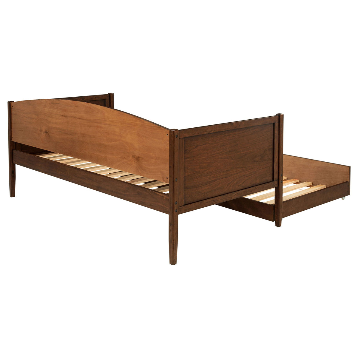 Fallbrook Twin Daybed With Trundle Walnut wood frame by HouseOfZazla on Tampa Home & Garden Store