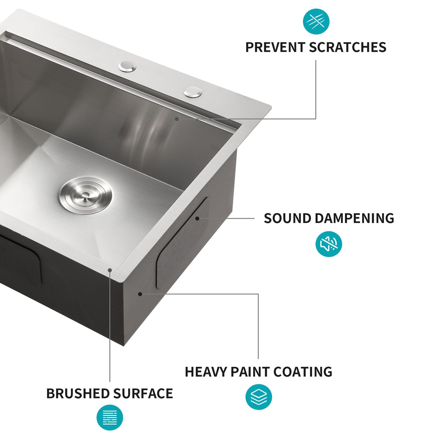 Drop In Kitchen Sink Stainless Steel Workstation
