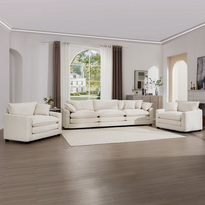 Elegant oversized ivory sectional sofa set with deep seats and flexible 3-piece layout on Tampa Home & Garden Store