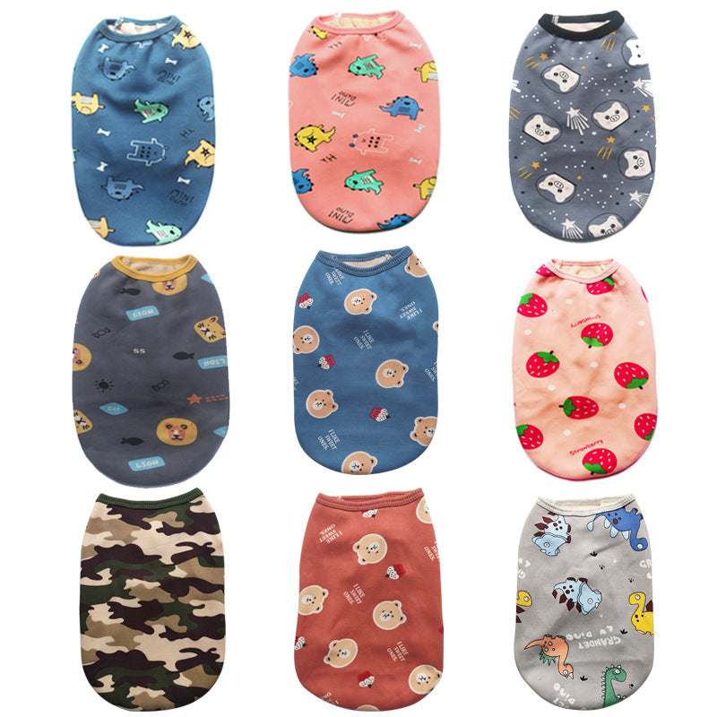 Pet Zen plush dog vests set, 12 assorted autumn and winter prints for small to large dogs on Tampa Home & Garden Store