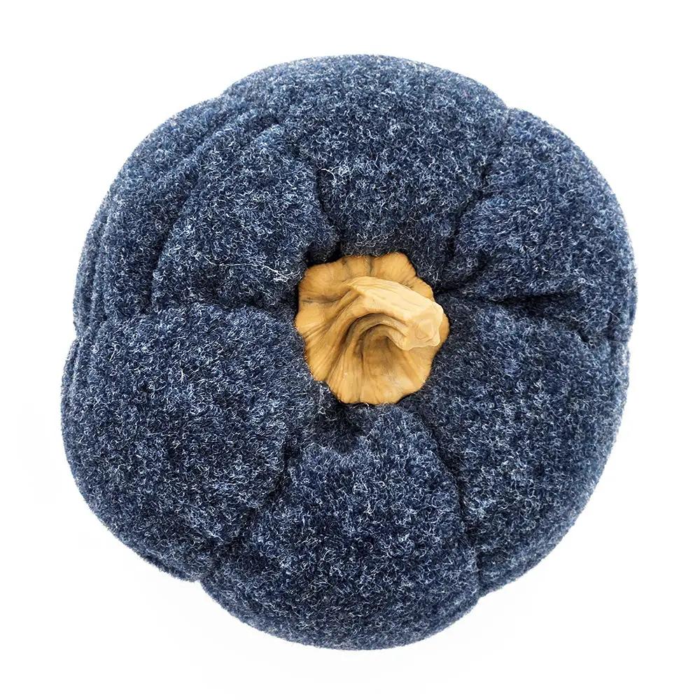 Blue Pumpkin Ornament Set For Fall Harvest Decor