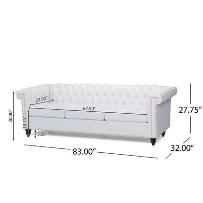 Chesterfield 3 Seater Sofa and Button Tufting