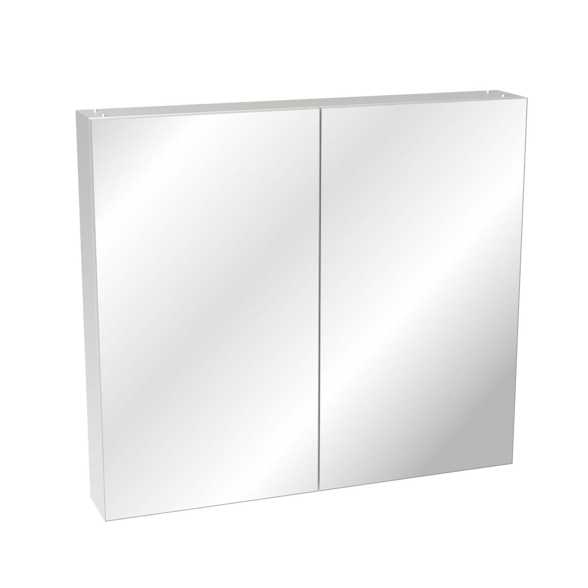 Metal medicine cabinet with mirrored doors, adjustable shelves pearl silver HouseOfZazla on Tampa Home & Garden Store