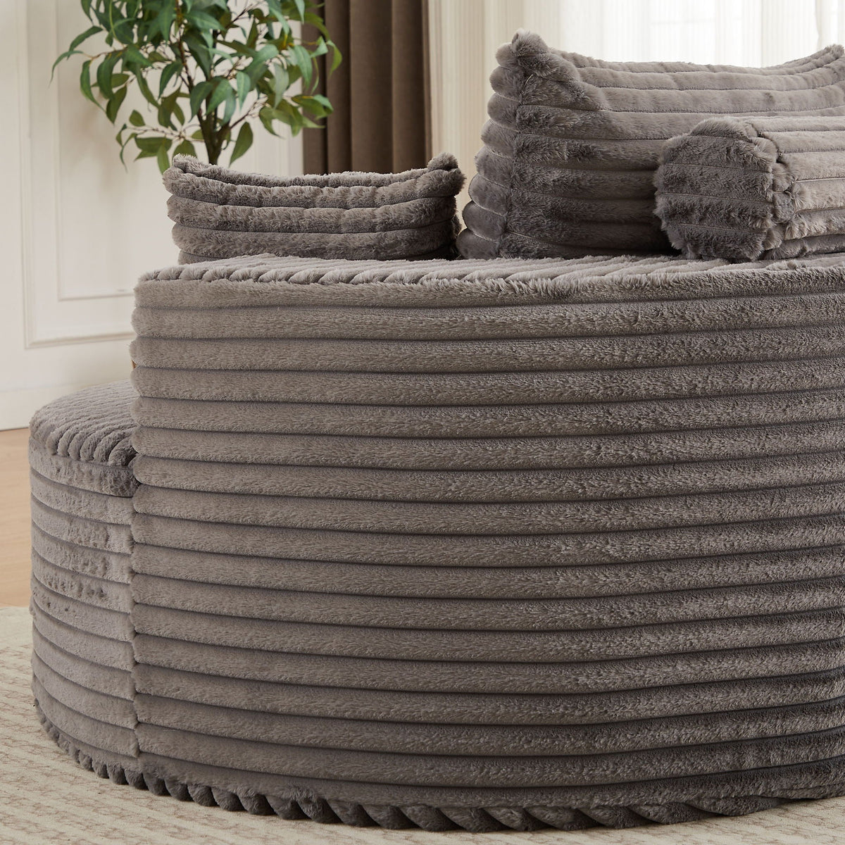 Modern single sofa with a backrest pillow