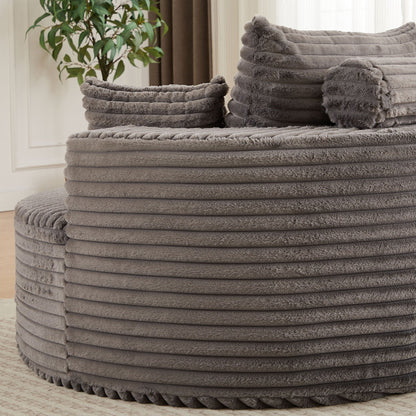 Modern single sofa with a backrest pillow
