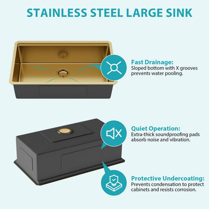 Stainless Steel Undermount Sink and Kitchen Prep