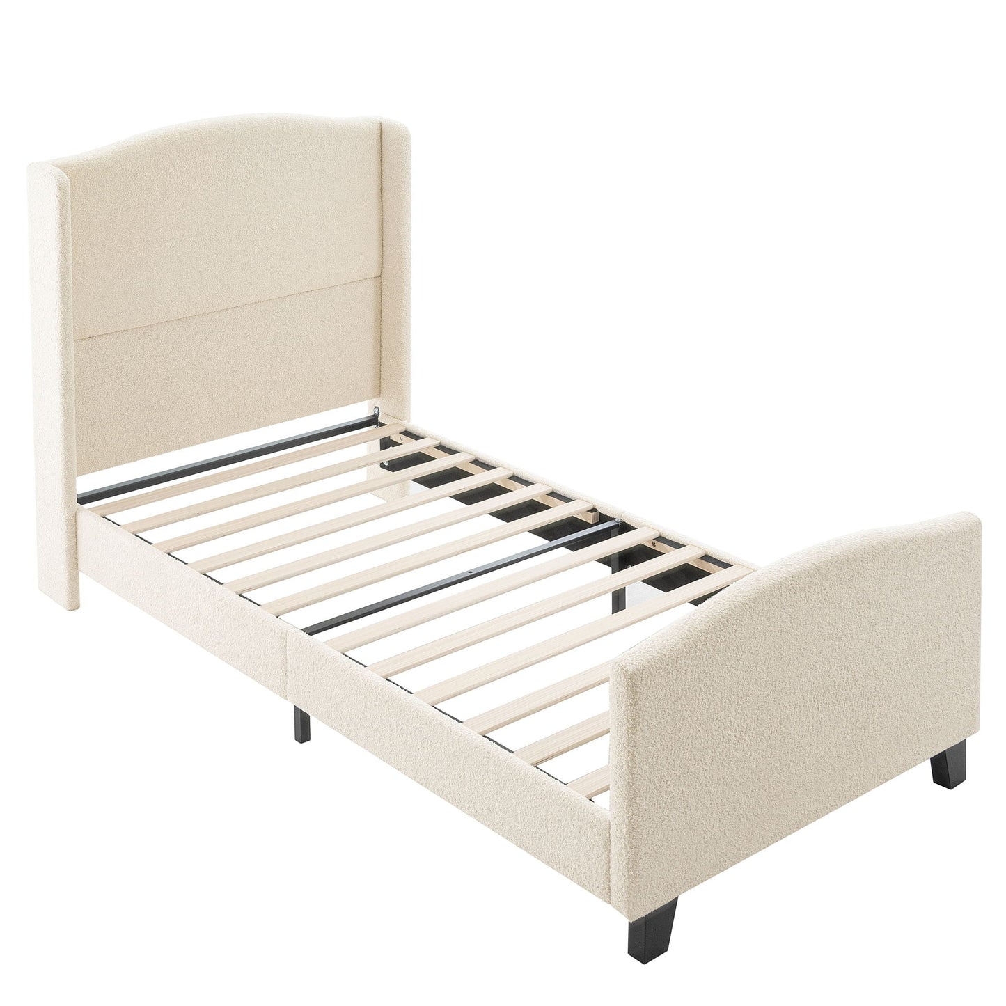 Sturdy Platform Bed Frame and a Padded Headboard