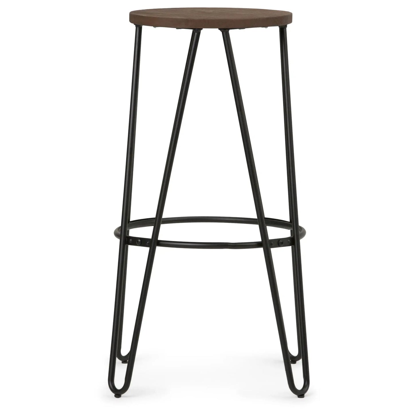 Simeon Multifunctional Metal Stool with Wood Seat