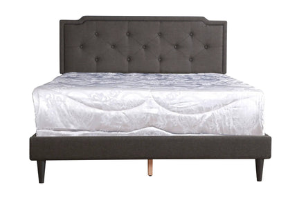 Button Tufted Bed Charming For Cozy Spaces charcoal gray fabric with diamond tufting on Tampa Home & Garden Store