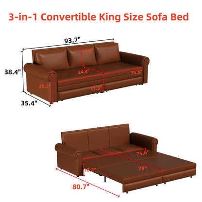 Chesterfield and convertible sleeper sofa