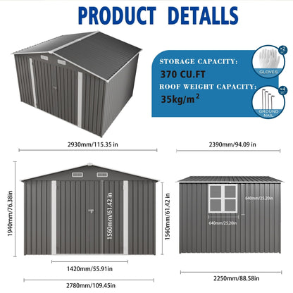 Large outdoor storage shed by HouseOfZazla with lockable door and air vent on Tampa Home & Garden Store