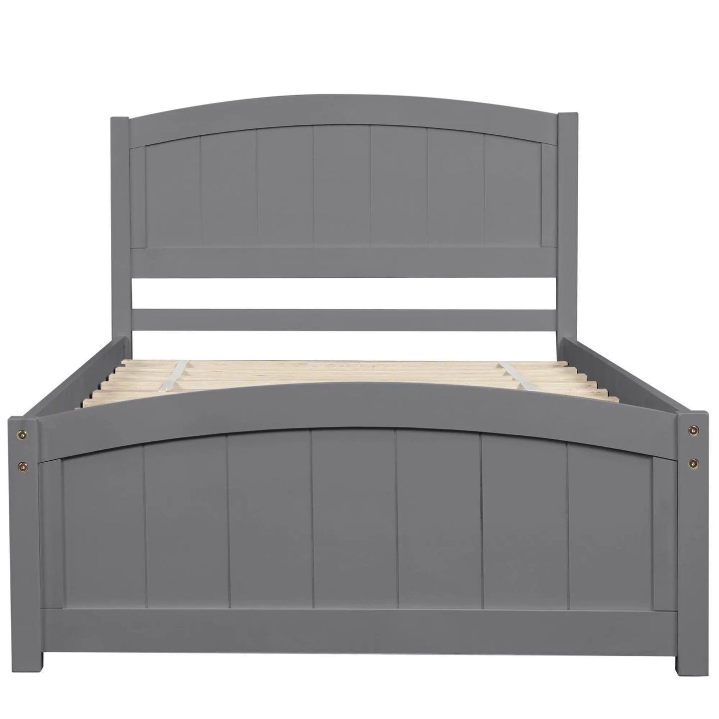 Platform Bed and Headboard With Footboard Slats