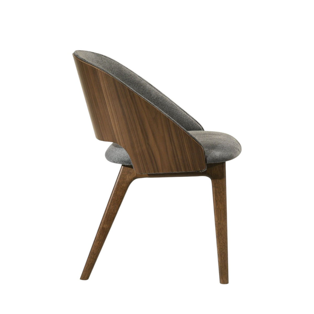 Gray walnut side chair set with padded cushion on Tampa Home & Garden Store