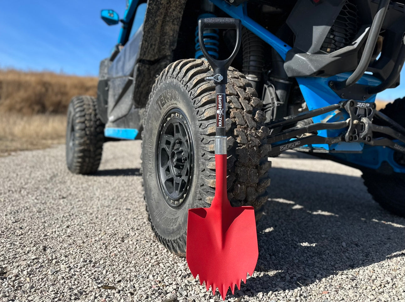 Short Garden Shovel Krazy Beaver 33" Shovel (Red & Black Handle)