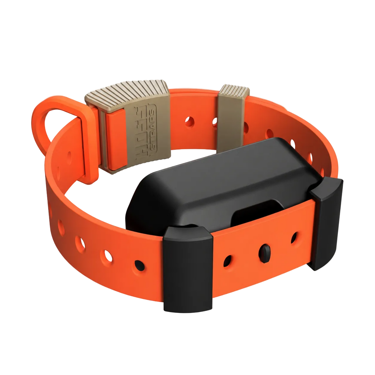 Training Collar Setup orange Hoss Straps hunting dog collar with black receiver module on Tampa Home & Garden Store
